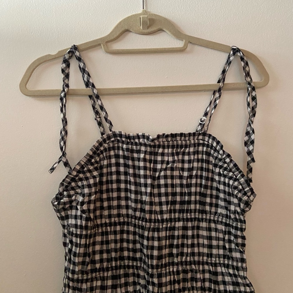 Black Gingham Jumpsuit